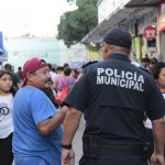 Despliegan operativo especial en el centro de Mérida por fin de año