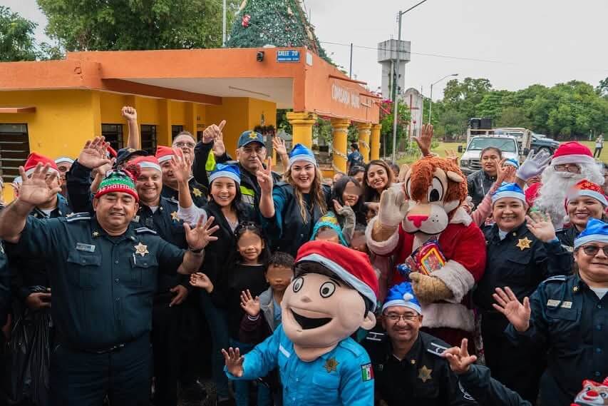 Navidad en comisarías Cecilia Patrón fortalece la unión en Mérida