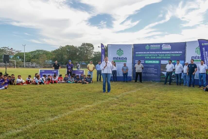 Rehabilitación del campo deportivo San José Tecoh