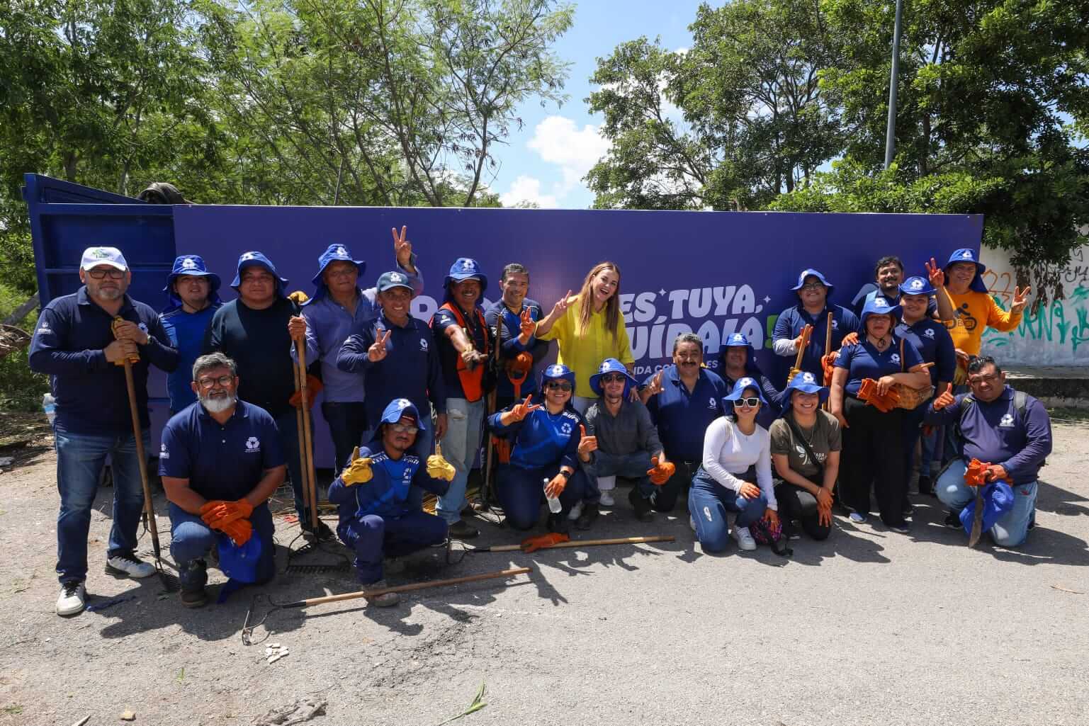 Fraccionamiento Caucel II recibe operativo de limpieza Mérida Limpia