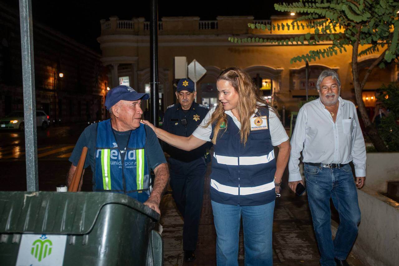 Supervisión tras lluvias detecta encharcamientos y verifica desagüe en Mérida