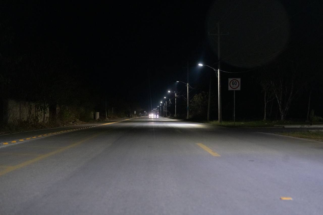 Nuevas luminarias en comisarías meridanas refuerzan alumbrado entre Cholul y Sitpach