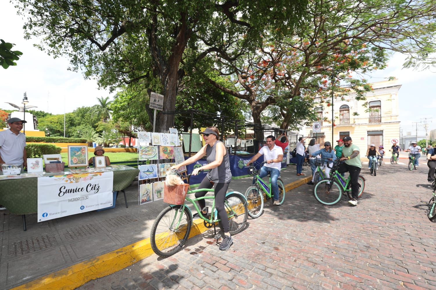 Biciruta en Distrito Mejorada integra nuevo circuito para familias en Mérida